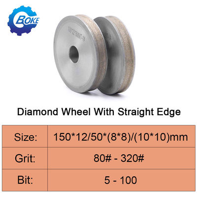 Boke Wholesale 150mm 6in Διαμαντένιο Σχήμα V Στρίψιμο επίπεδο διαμαντένιο γυάλινο τροχό
