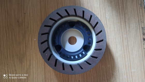 150mm Ραχτίνη τροχός υψηλή οξύτητα για μηχανή beveling 240 Grit Λευκό καφέ ρόπαλο φλιτζάνι